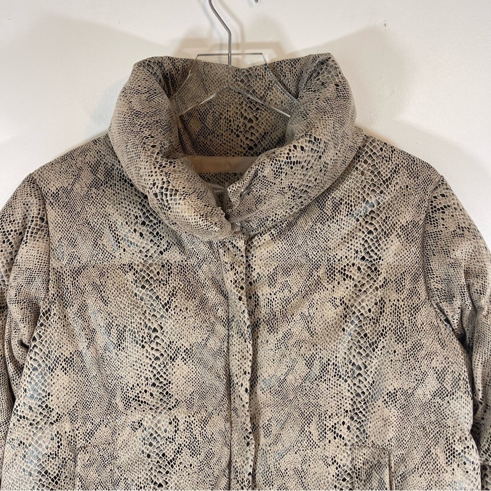 Tyler Boe Python Puffer Bomber Jacket Full Zip Wi… - image 7